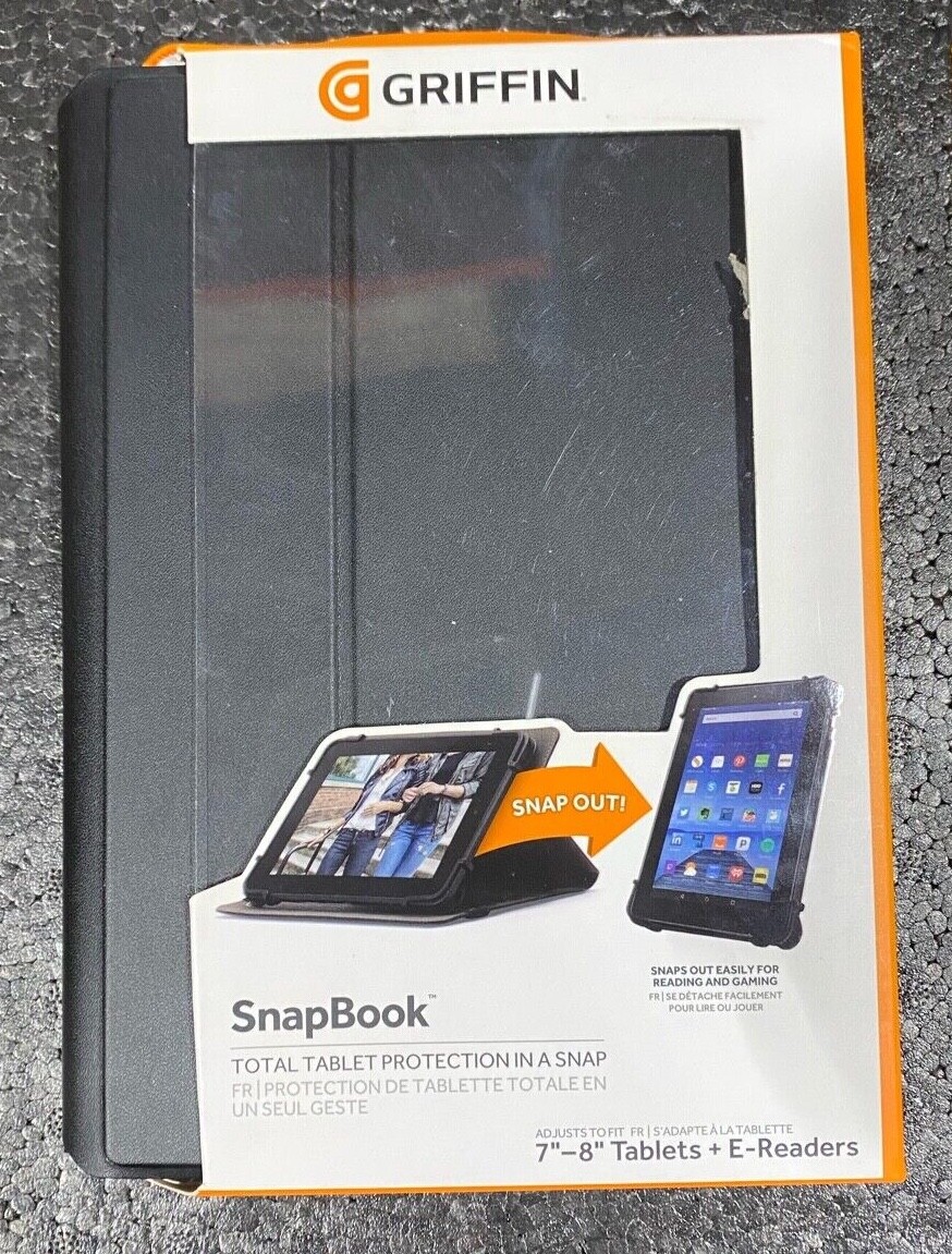 Griffin Snapbook Universal 7"-8" Tablet + E-Readers Folio Case - Black