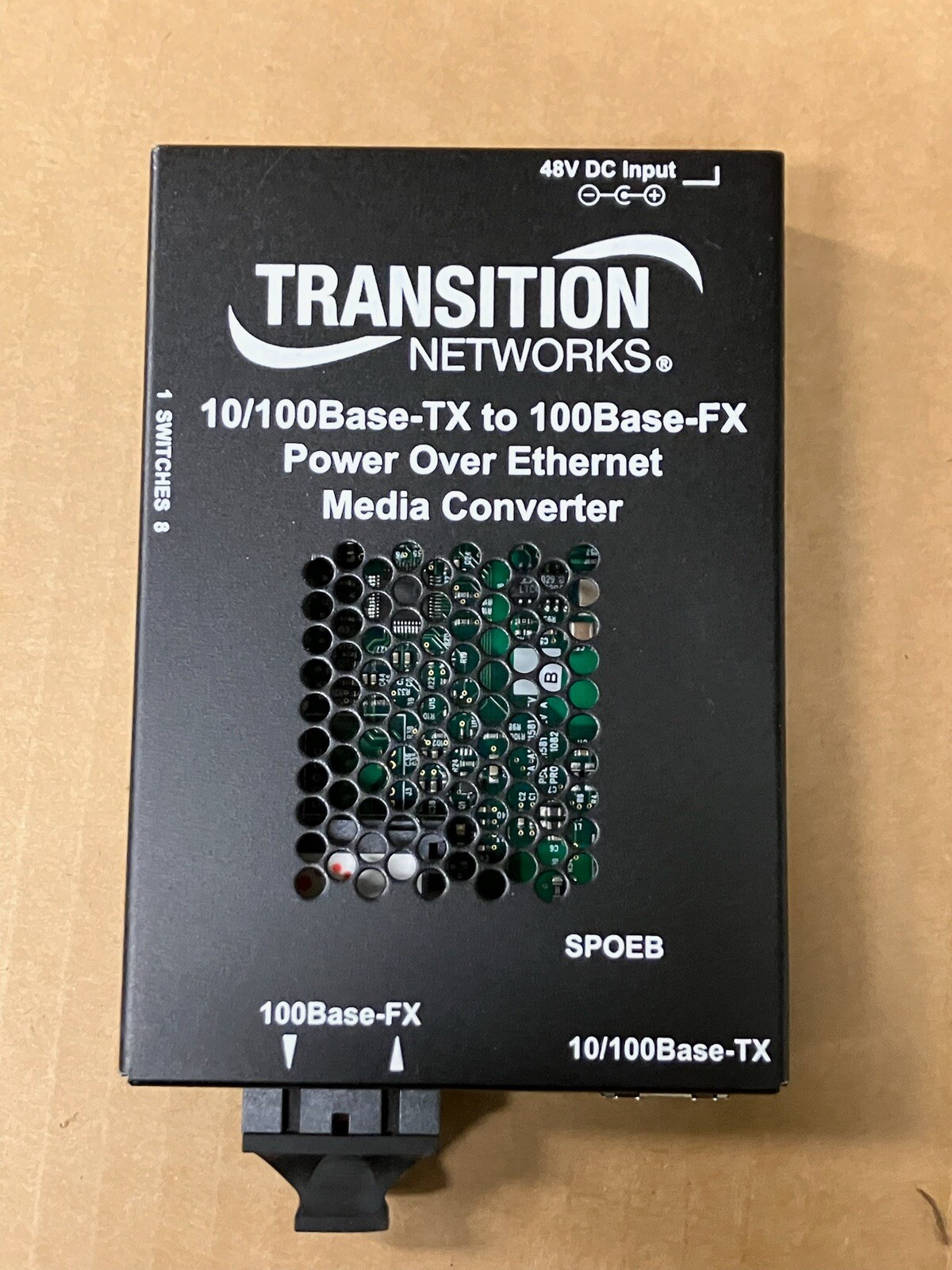 Transition Networks SPOEB10 13-105 Power over Ethernet Media Converter with Powe