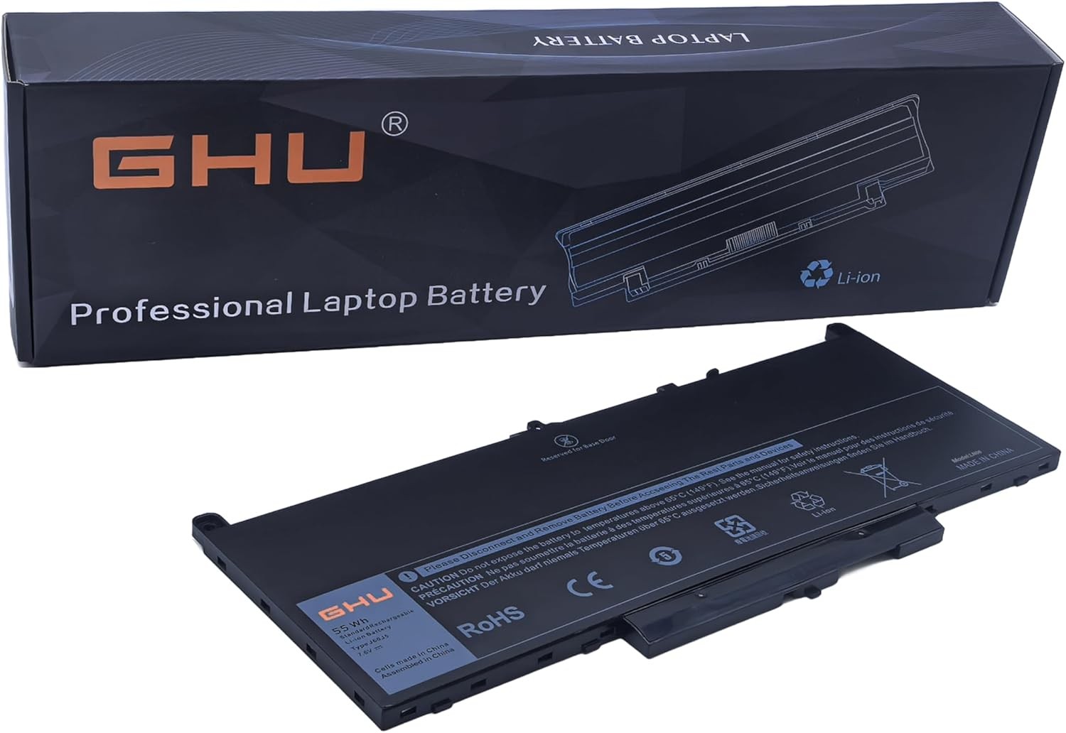 New J60J5 7.6V 55WH Laptop Battery Replacement for Dell Latitude E7270 E7470