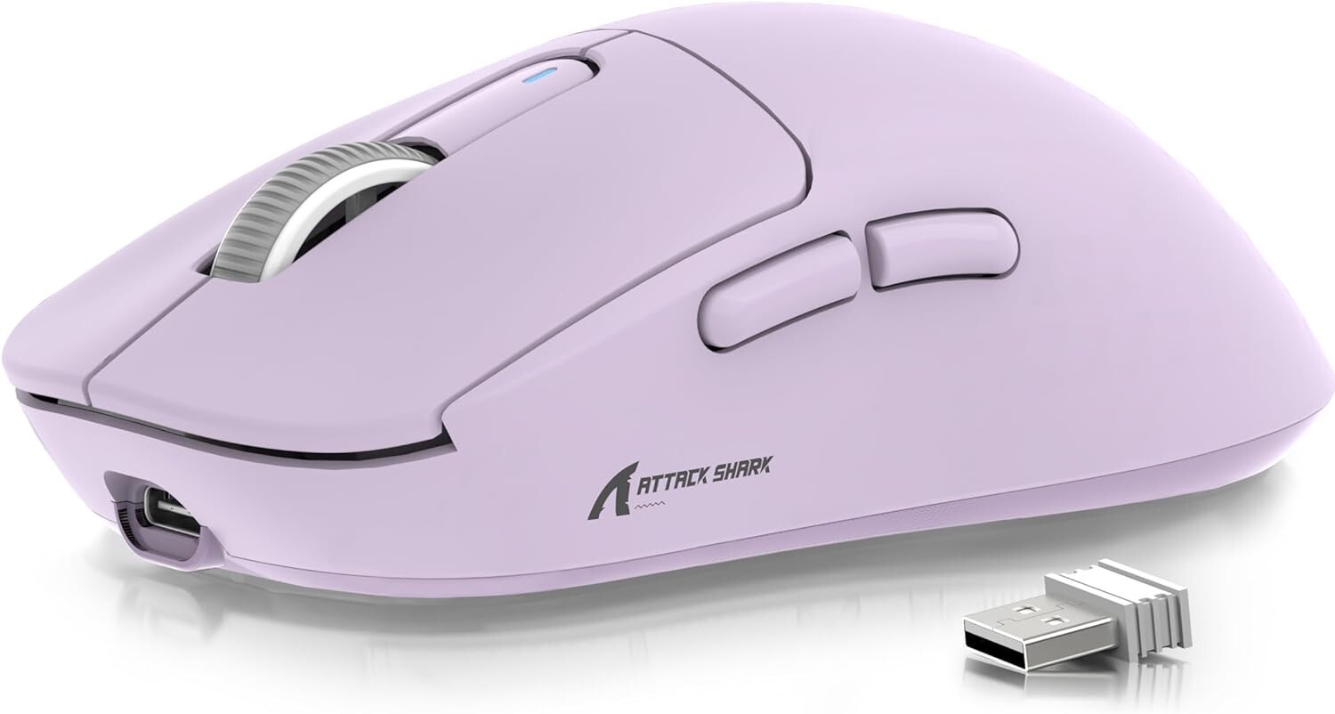 ATTACK SHARK X3 Wireless Gaming Mouse,PAW3395 Superlight,26000DPI,Tri-modes,200H