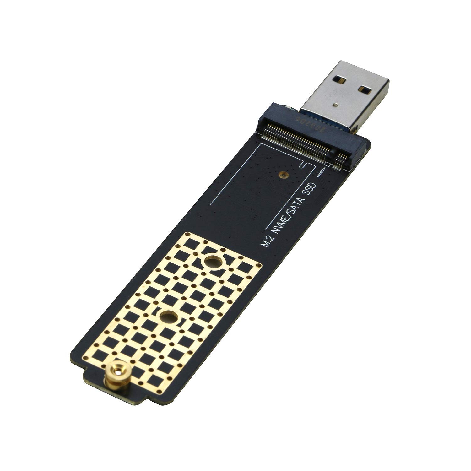 M.2 to USB Adapter, RIITOP NVMe 3.1 Reader Card Compatible with Black 
