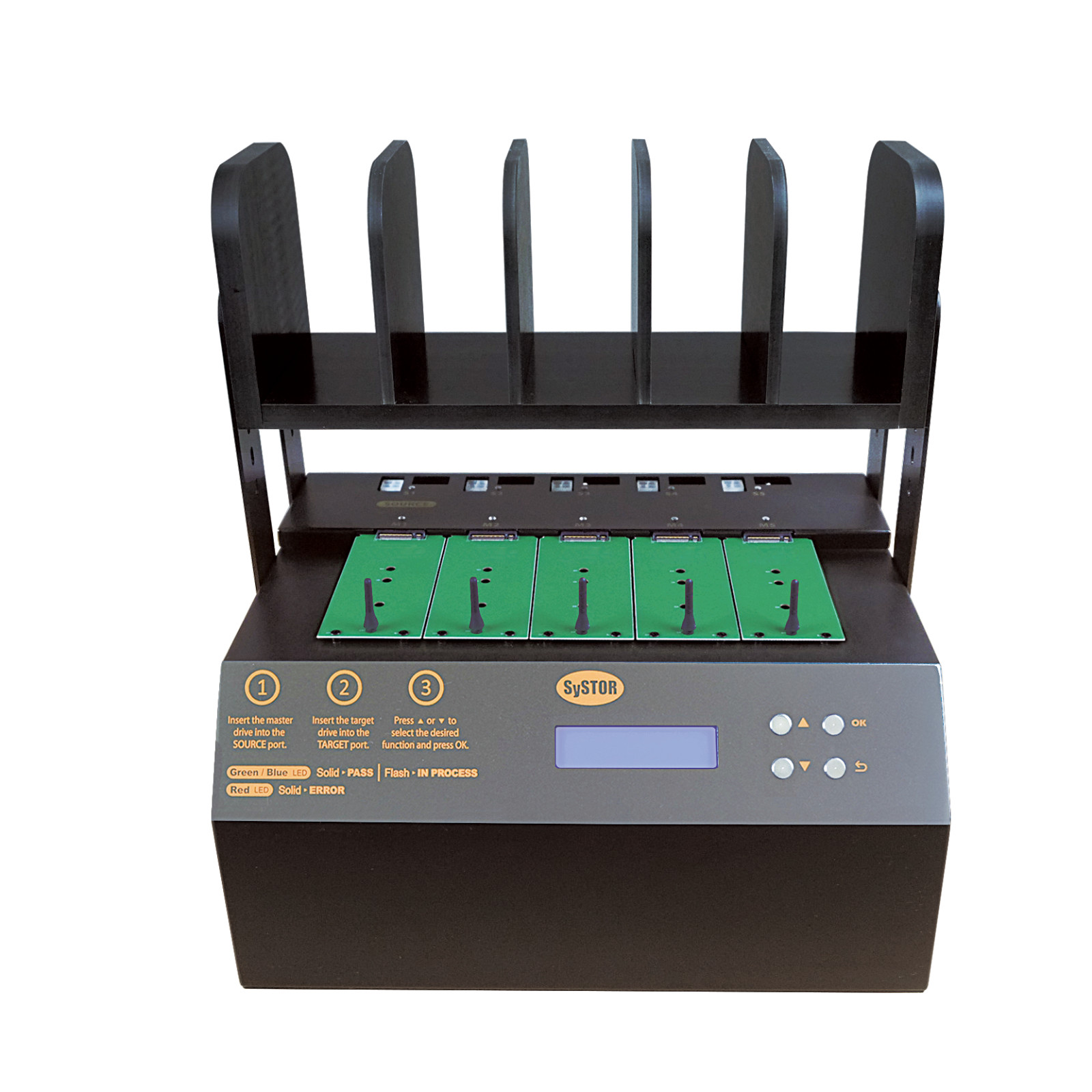 Systor 1:4 M.2 NVMe PCIe SATA HDD/SSD Duplicator/Eraser 18GB/Min 2YEAR WARRANTY