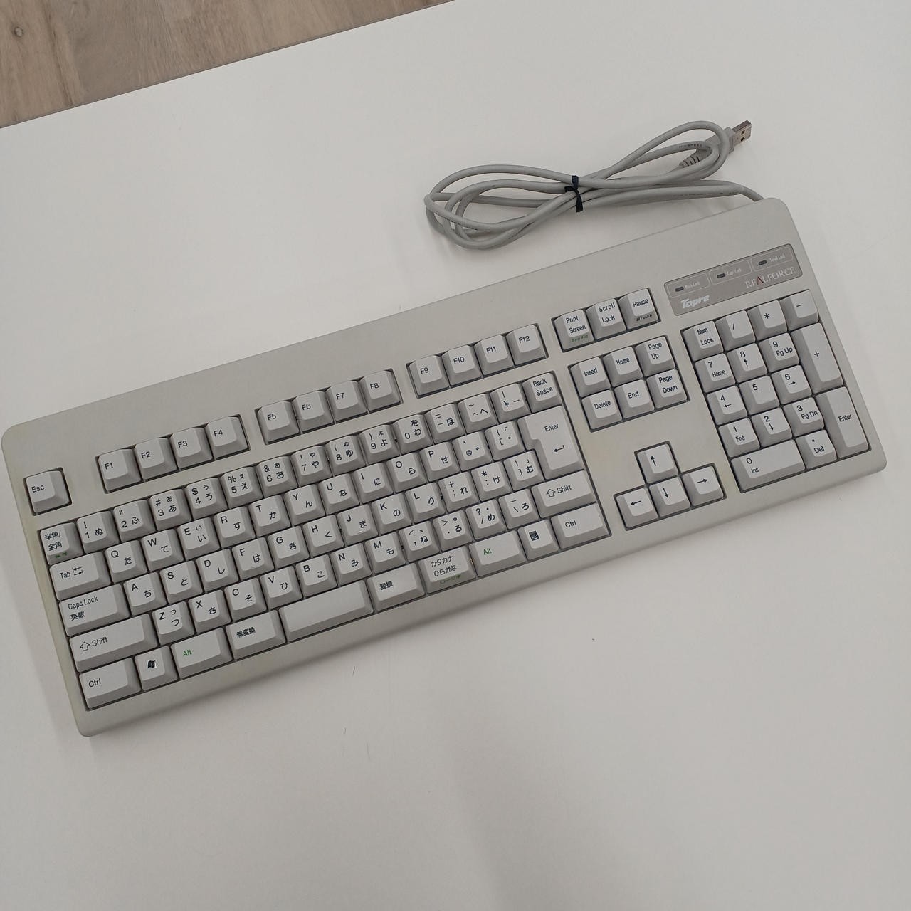 Topre REALFORCE 108UH Keyboard Capacitive Switch 108 Keys USB White Japan Used