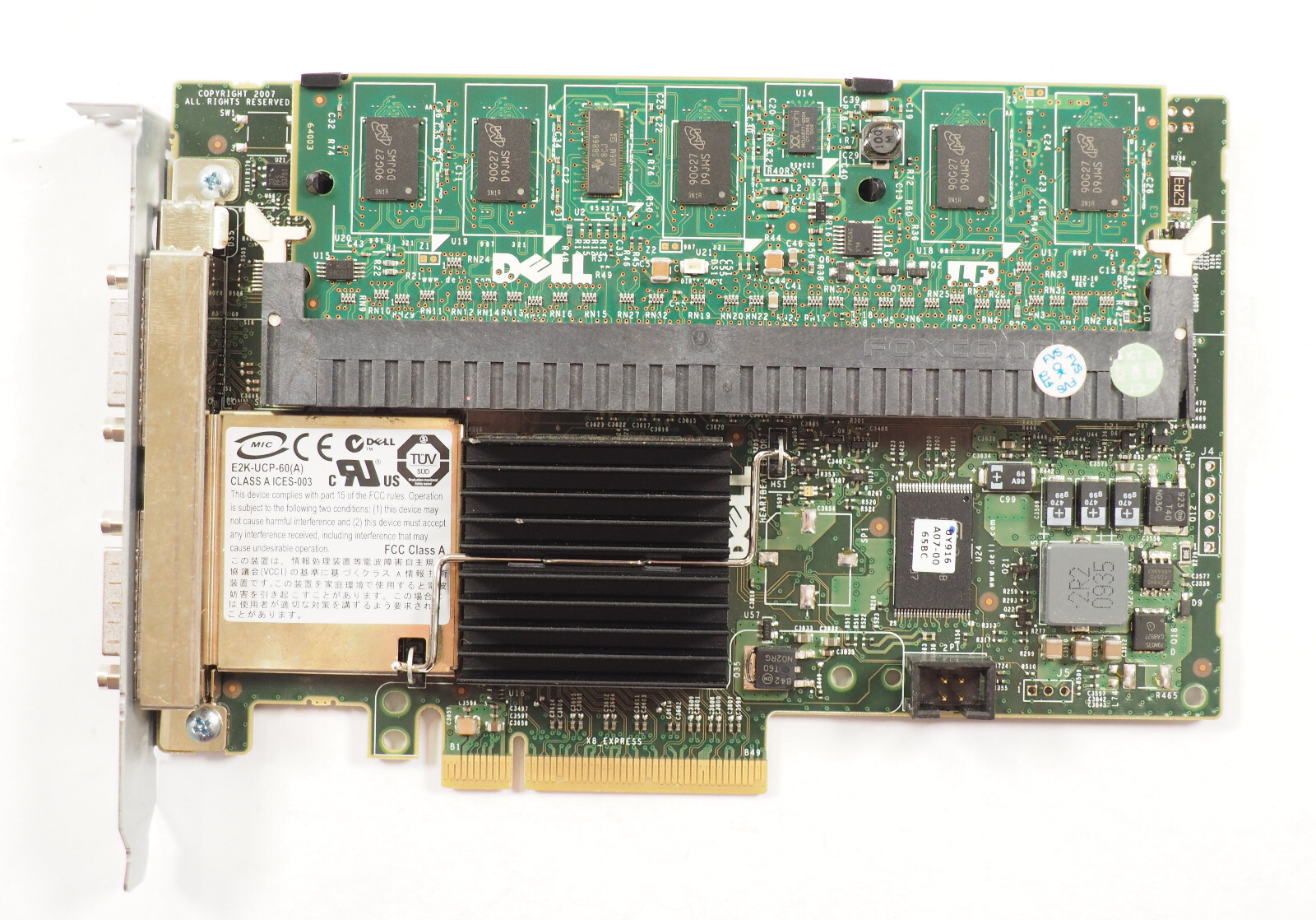 Dell J155F Perc 6E SAS RAID Controller Card w/ Battery KR174