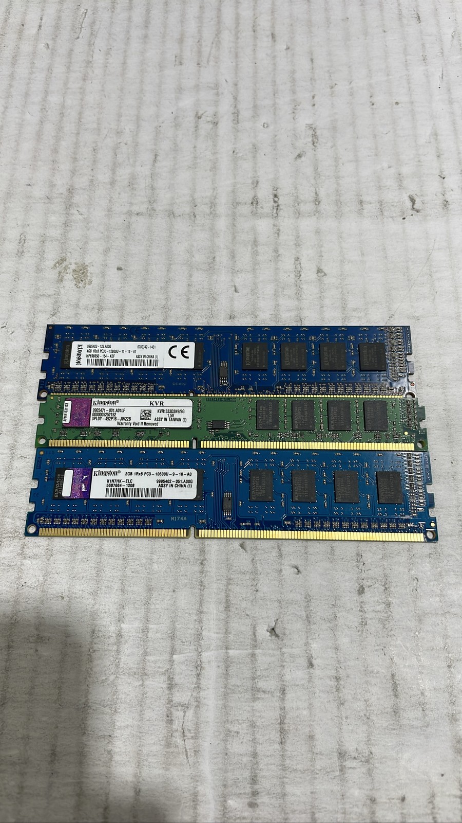 Kingston 4GB 2GB PC3L-12800 PC3-10600 DDR3 RAM Lot Of 3