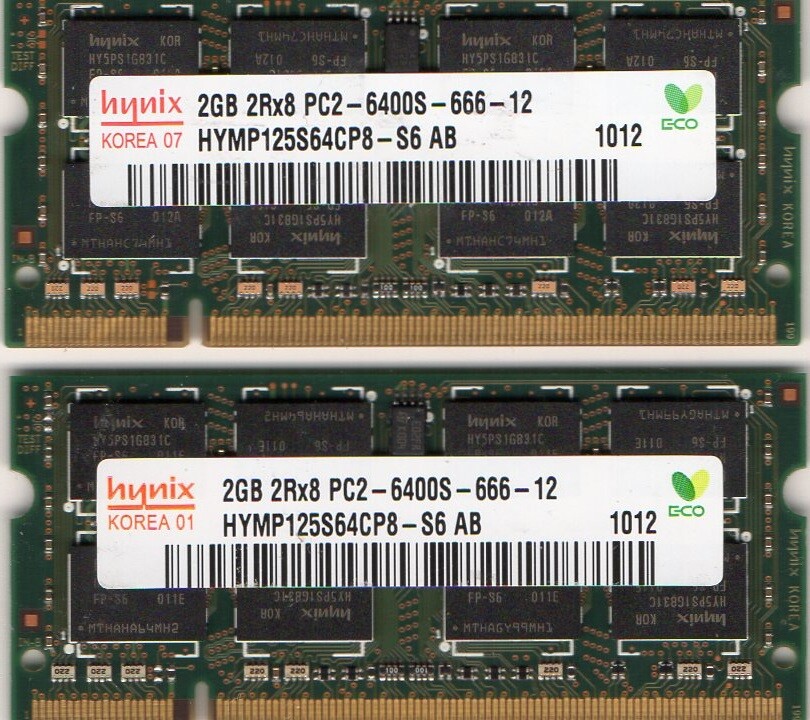 4GB 2x 2GB Kit Dell Latitude E4200 E5400 E5500 E6400 E6500 XFR D630 DDR2 Memory