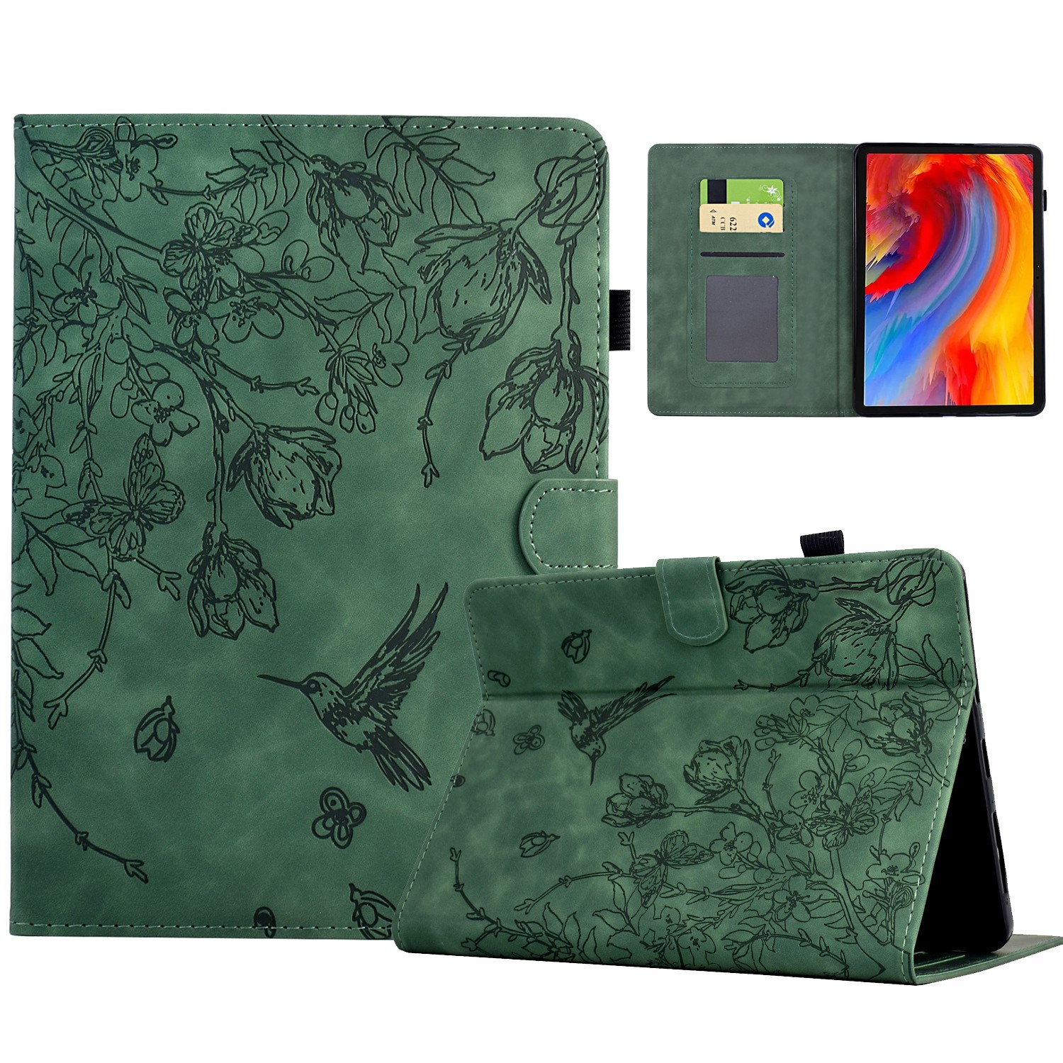 Fr Amazon New Kindle 11th Gen 2022 Embossed Suede Leather Folio Stand Case Cover