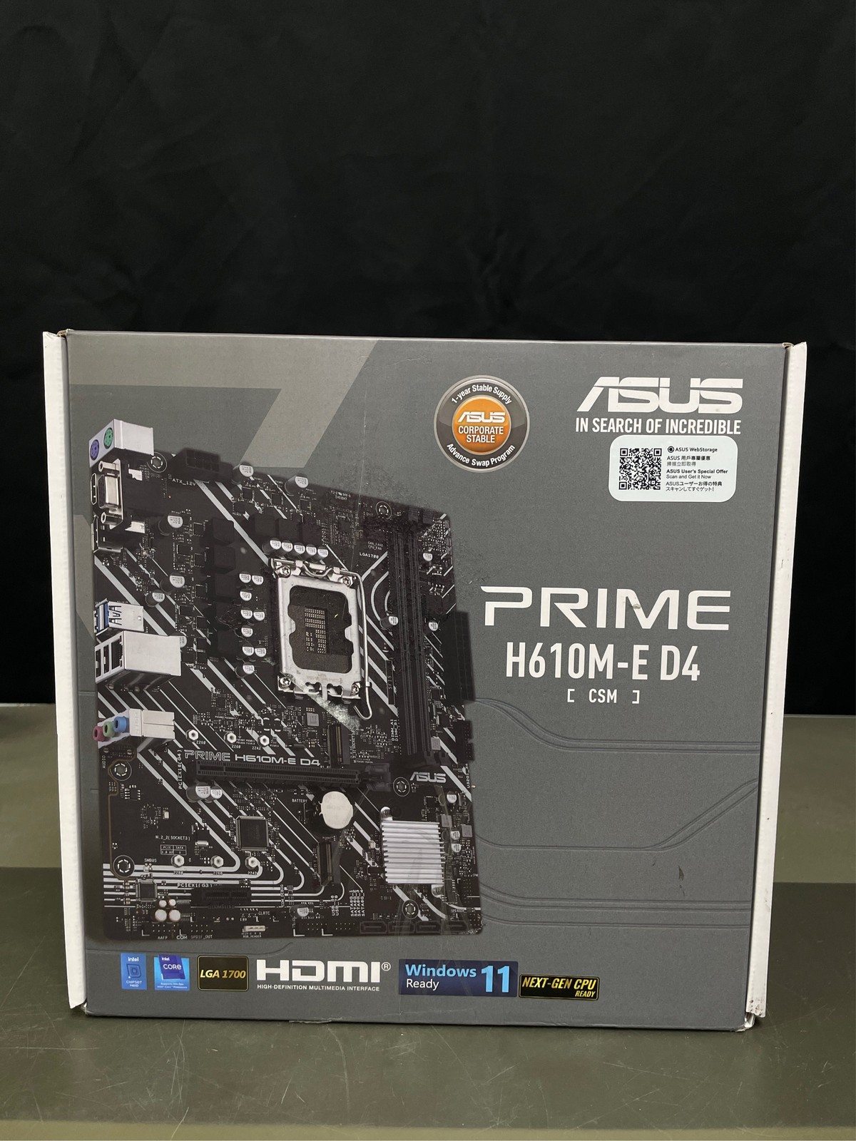 Asus Prime H610M-E D4-CSM Desktop Motherboard - Intel H610 Chipset - Socket LGA-