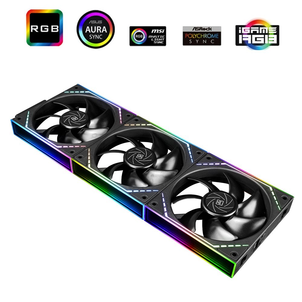 Thermalright TL-M12Q *3 120mm Daisy Chain Case Fans, ARGB Pc Fan Up to 2000RPM, 