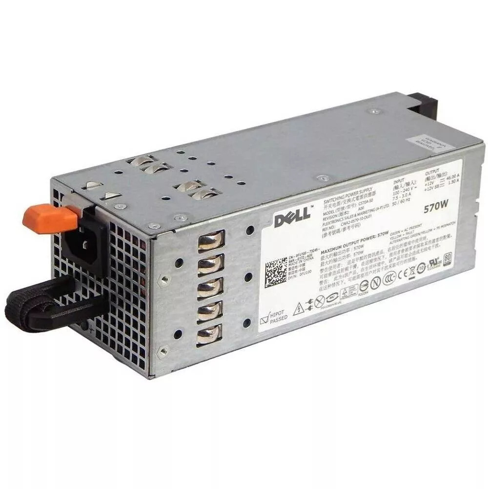 Dell 570W Server Power Supply For 0VPR1M FU100 MYXYH 0MYXYH T327N 0T327N C570A