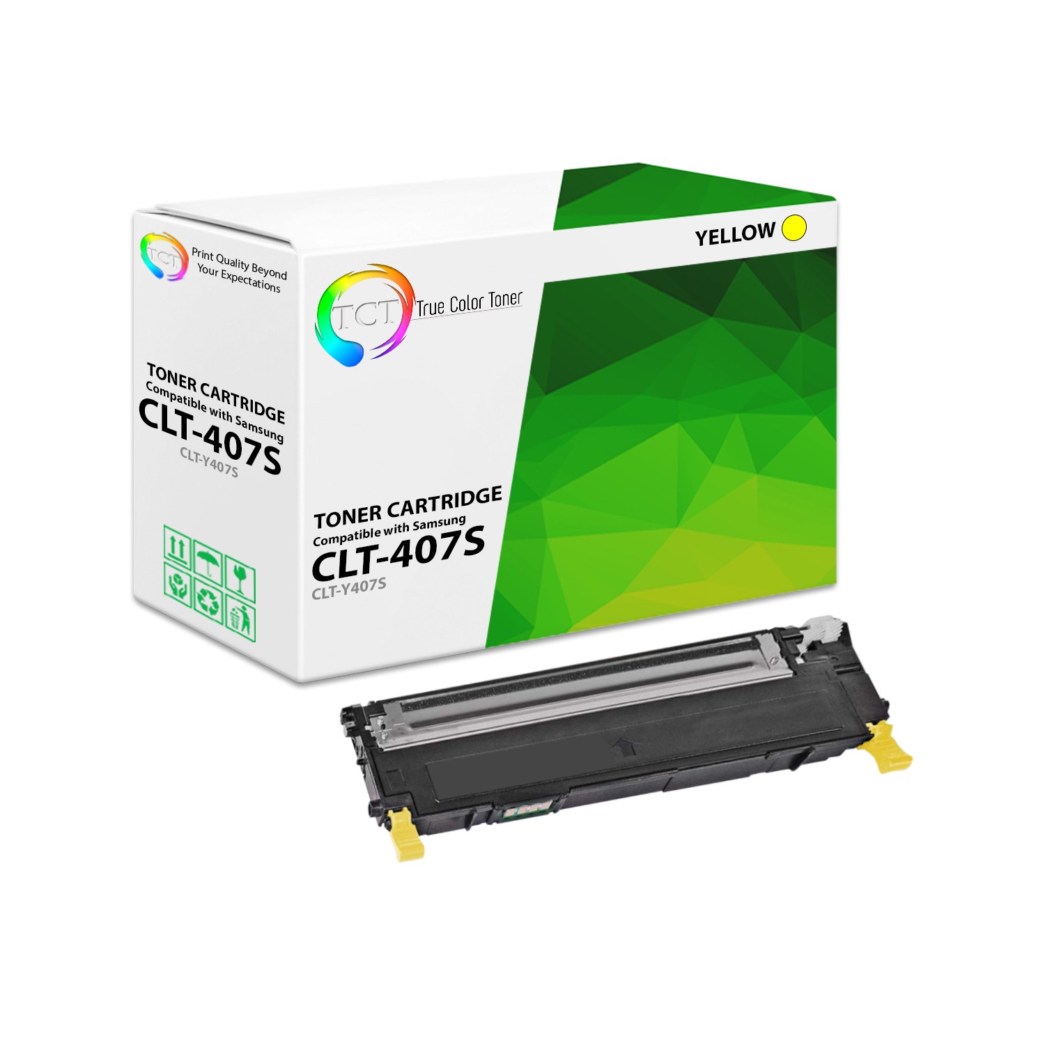 TCT CLT-Y407S Yellow Toner Cartridge For Samsung CLP320 CLP325 CLX3180 CLX3185