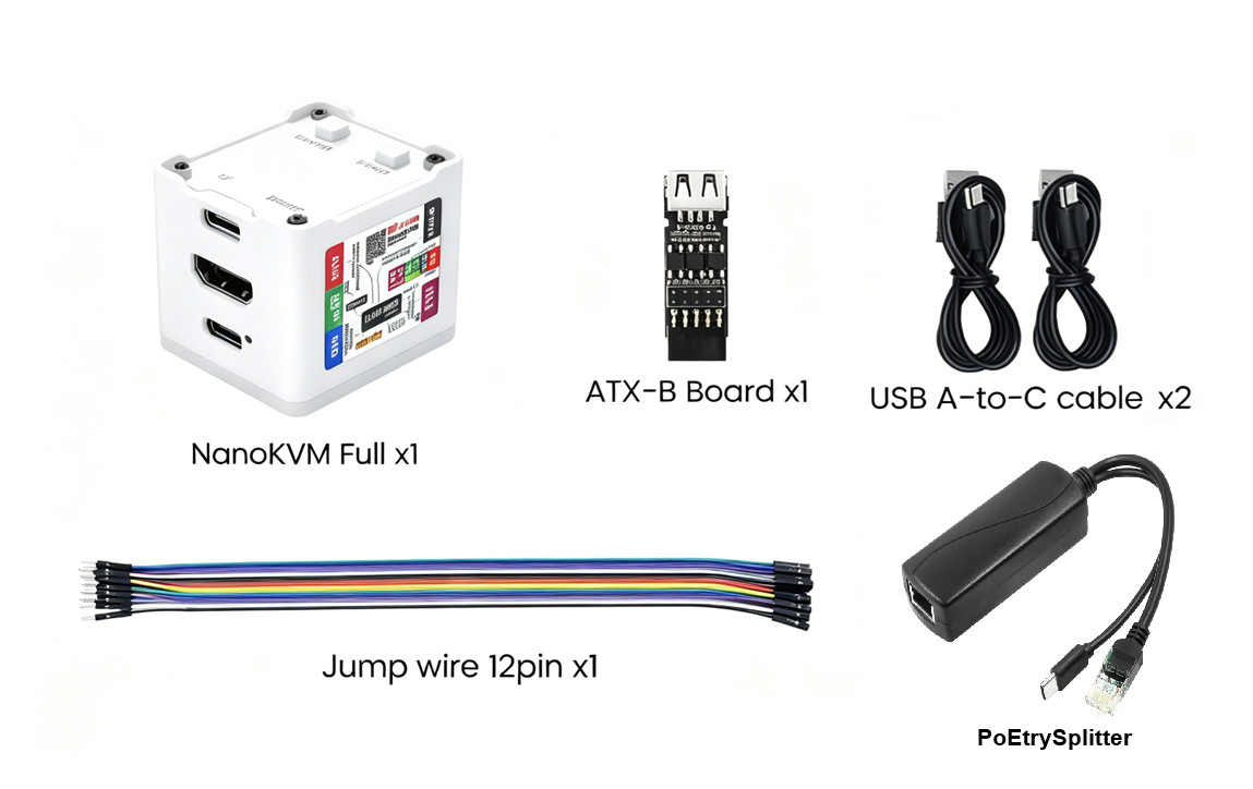 Sipeed NanoKVM-Full Cube LicheeRV Nano(RISCV) HDMI 1080P @ 60fps in White