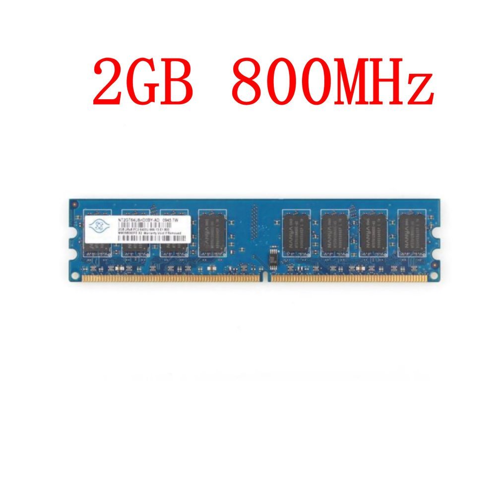 For NANYA 2GB DDR2-800MHz PC2-6400U 2Rx8 240pin CL6 DIMM Desktop Computer Memory