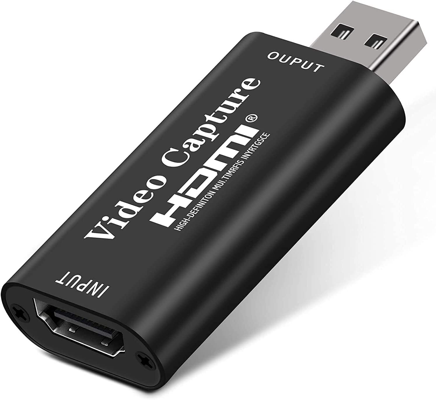HDMI to USB Video Capture Card 1080P Recorder Phone Game Video Live (2pack )