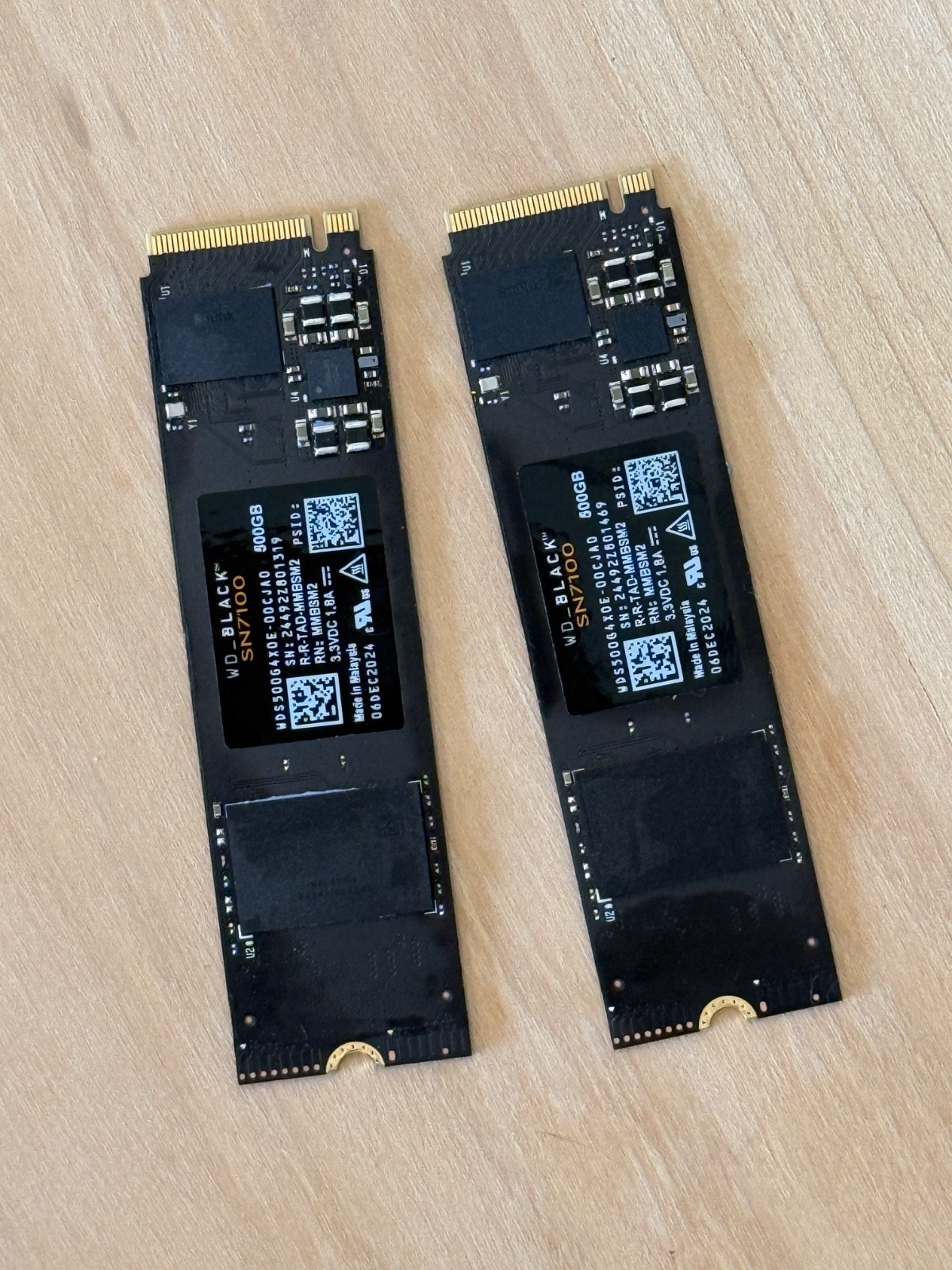 2 x SanDisk WD_BLACK SN7100 500GB NVMe PCIe Gen4 M.2 2280 SSD 6800MB/s