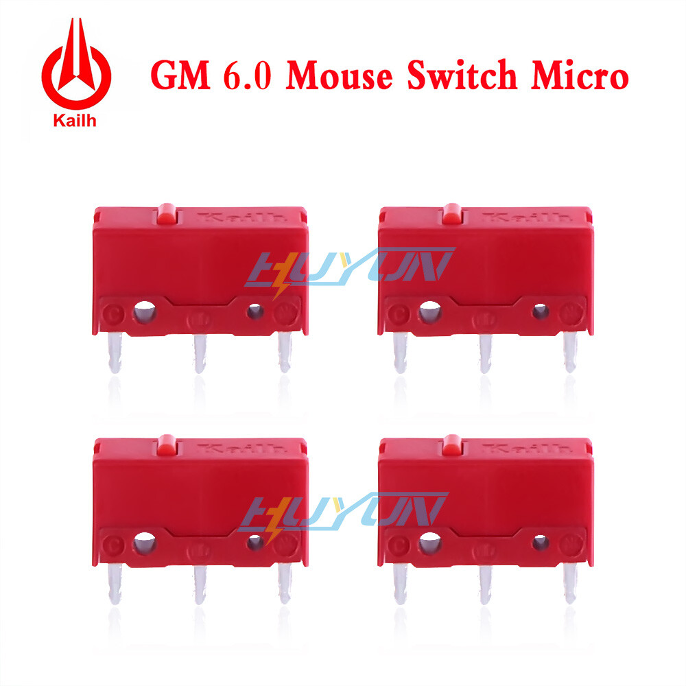 2Pack Kailh GM 6.0 Red Micro Switches 60M Clicks Gaming Mouse Button Replacement