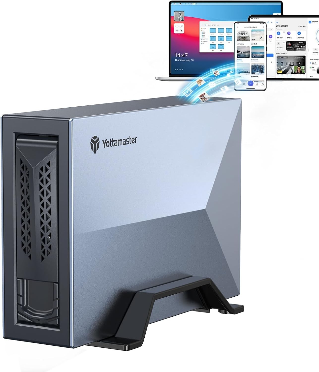 Yottamaster 2.5" 3.5" NAS SATA HDD SSD Enclosure Network Attached 18TB MetaBox