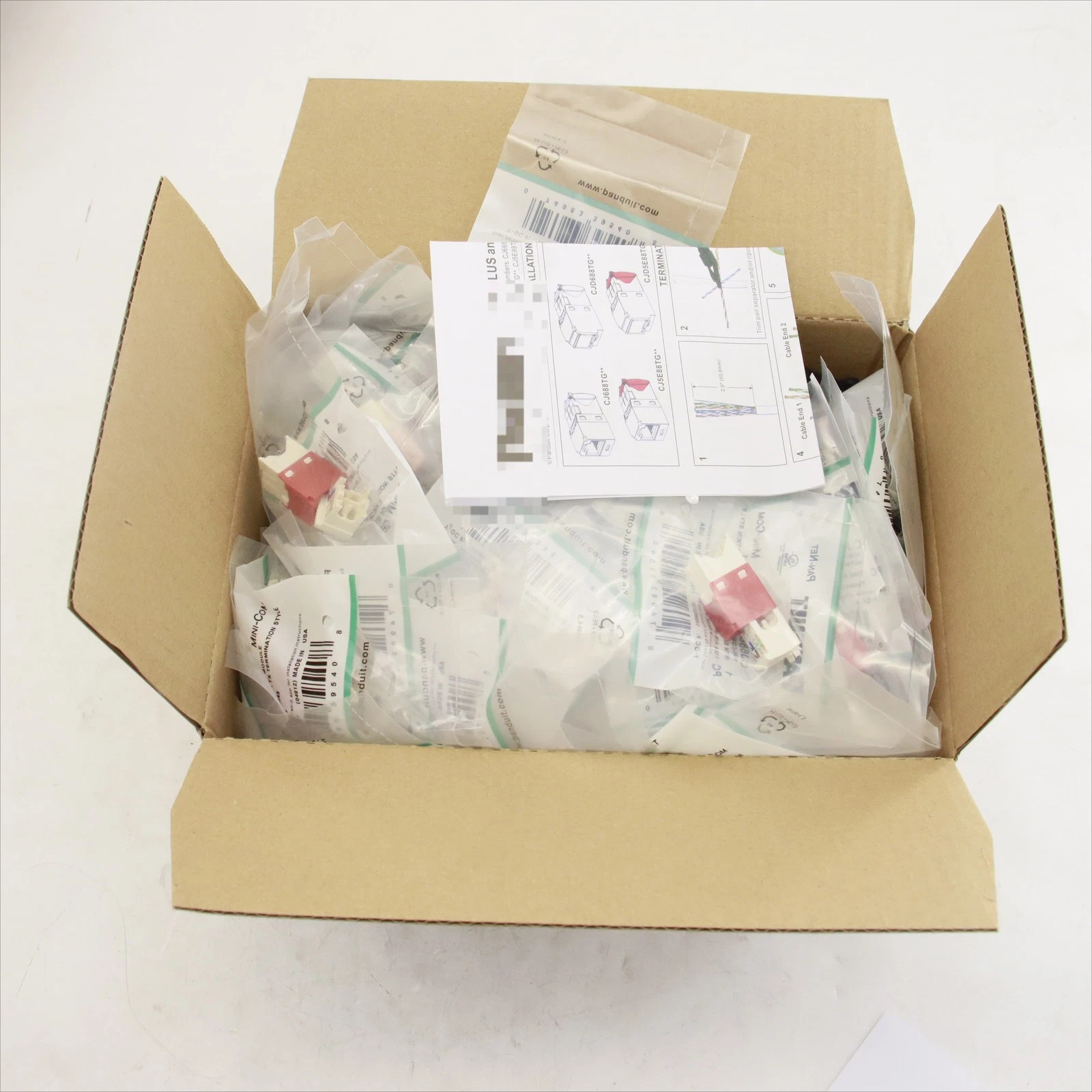 For Panduit Giga TX Cat6 jack RED CJ688TGRD BOX OF 50. ！