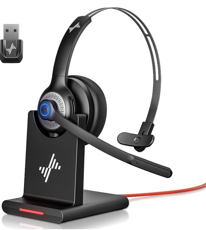 Bluetooth Headset - Wireless Headset with Noise Cancelling Microphone, V5.2...