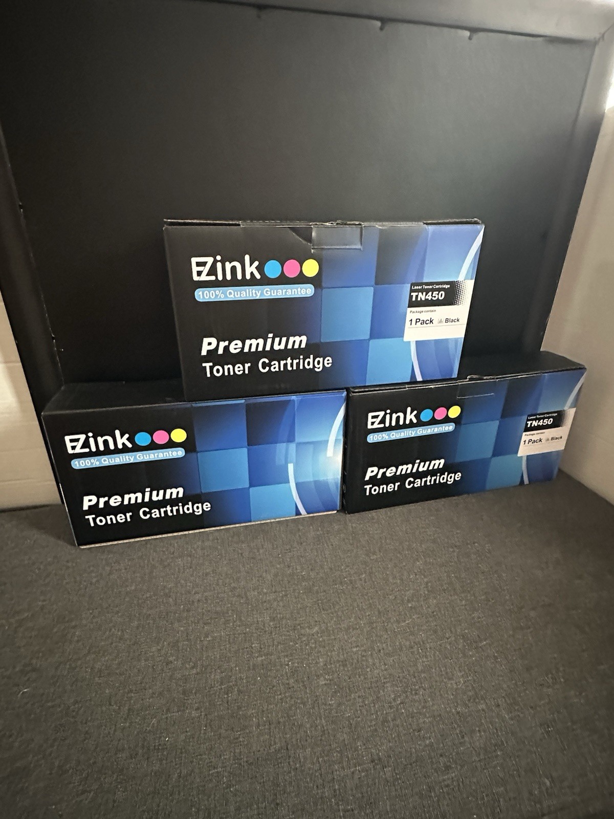 3-Pack E-Z Ink TN450 Black Toner Cartridges Compatible Brother NEW SEALED