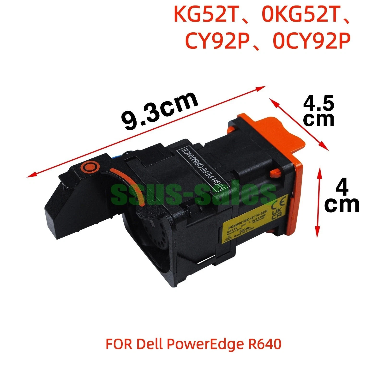 NEW Dell R640 Chassis Fan High Performance KG52T CY92P 0KG52T 0CY92P