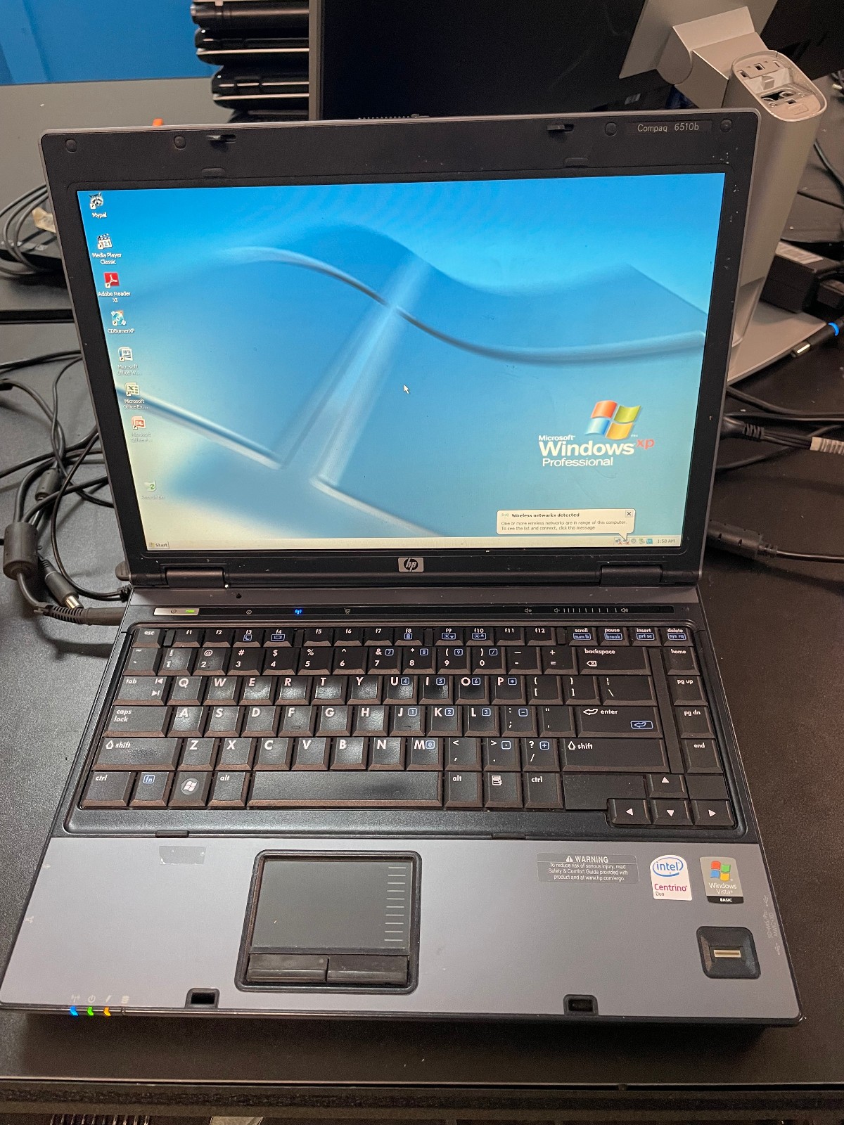 HP Compaq 6510b Intel Core 2 Duo T7300 2GB RAM 14" 750GB Windows XP SP3