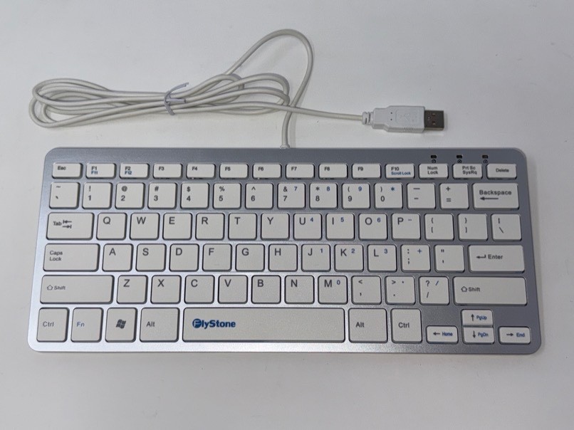 FlyStone Ultra Slim USB Keyboard 78-Key Compact Silver NEW FAST SHIPPING PC MAC