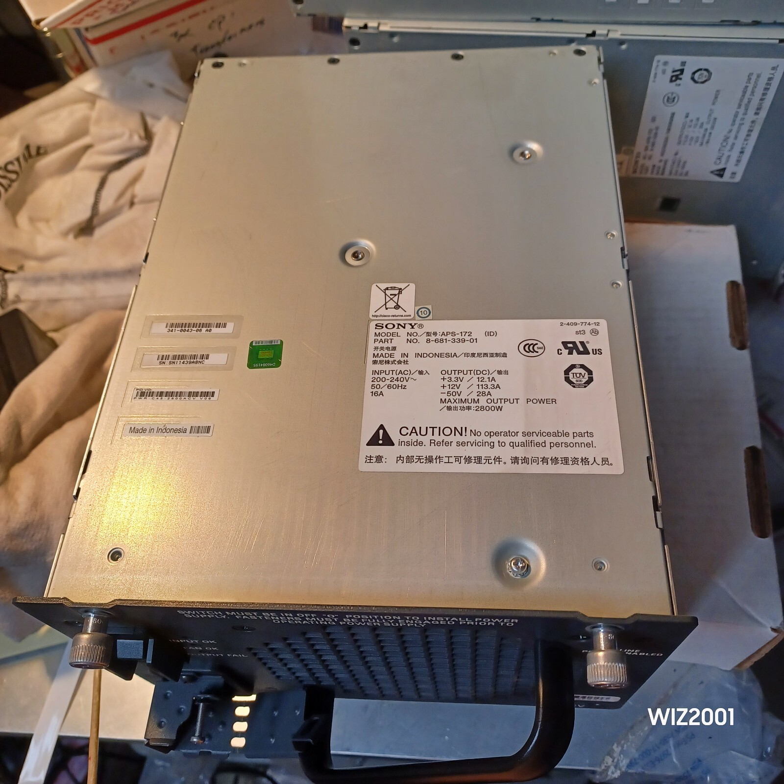 Genuine Cisco PWR-C45-2800ACV V06 PoE AC Power Supply for 4500 Cleaned & Tested