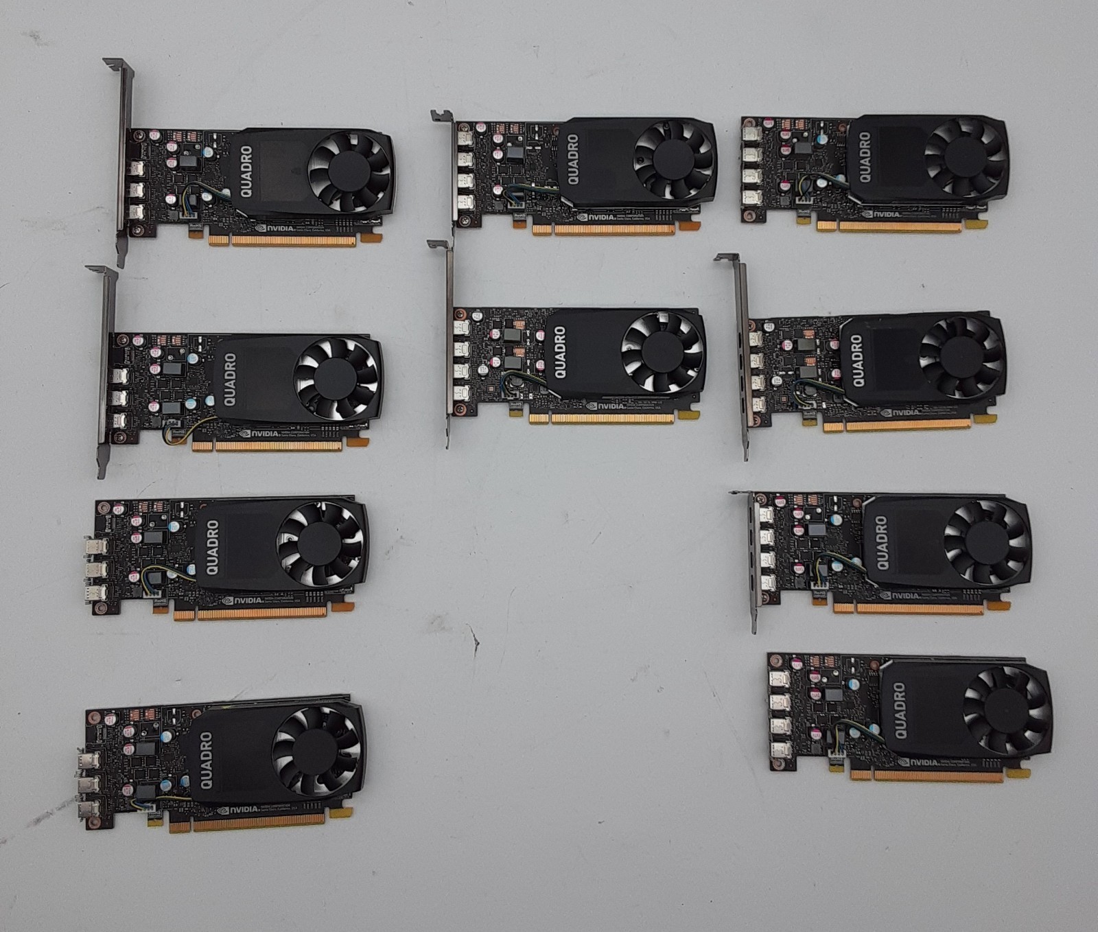 *LOT OF 10* NVIDIA Quadro Mixed Model GDDR5 Low Profile GPUs | See Desc