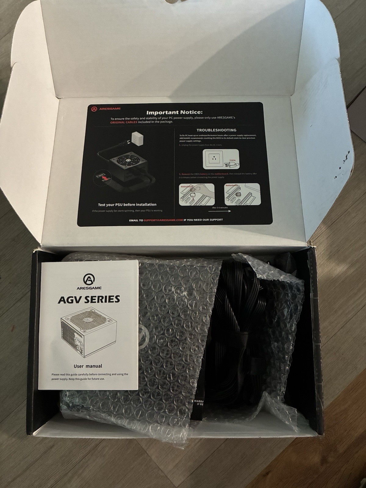 ARESGAME AGV Series ATX Power Supply 80 PLUS Bronze Black Universal
