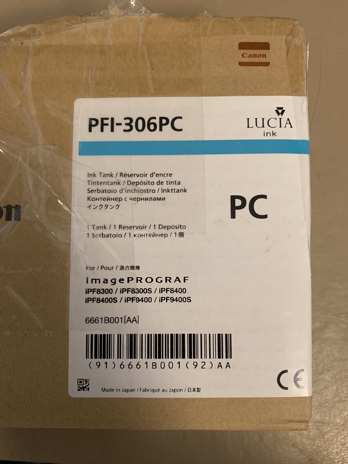 Canon PFI-306PC  Photo Cyan  Ink Tank for iPF 8300 8400 9400 series PFI-306 OEM