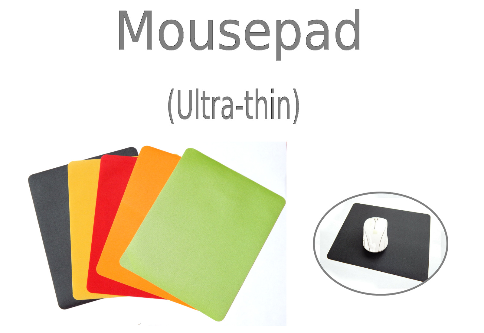 1 x Ultra-thin Optical Mousepad Anti-slip Black Mouse Pad Mats For Gaming Work
