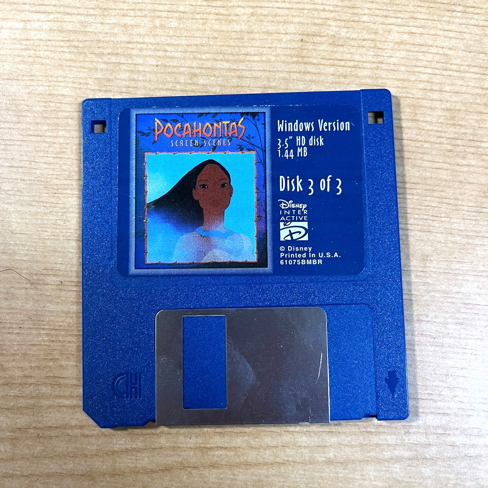 Pocahontas Screen Scenes (PC/DOS, 1995, Disney Interactive, 3.5" Floppy)
