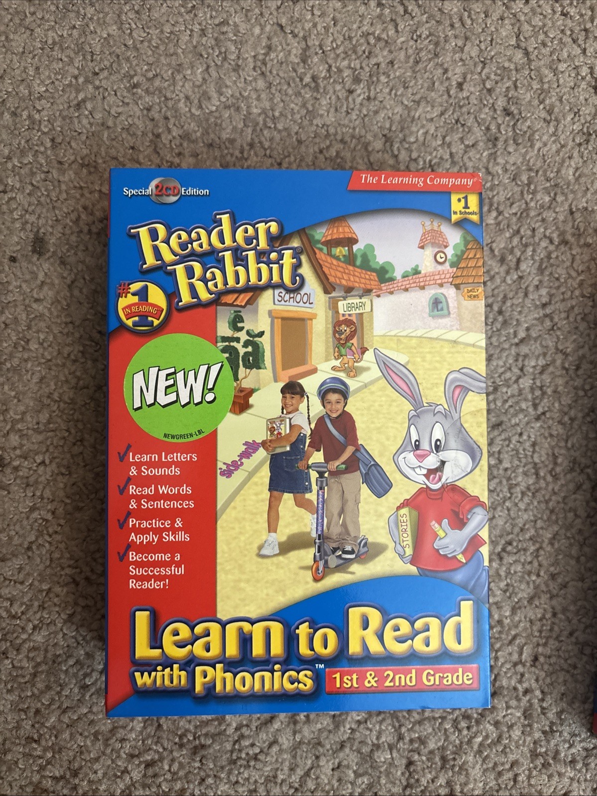 Reader Rabbit Learn to Read with Phonics 1st & 2nd Grade for PC, Mac New Sealed