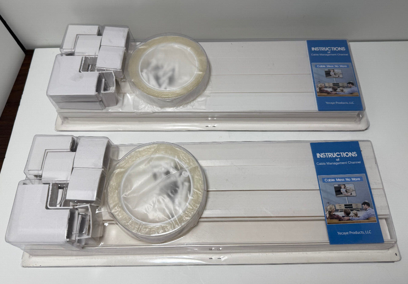 2 x Yecaye 125 Inch CMC-02 Cable Concealer White