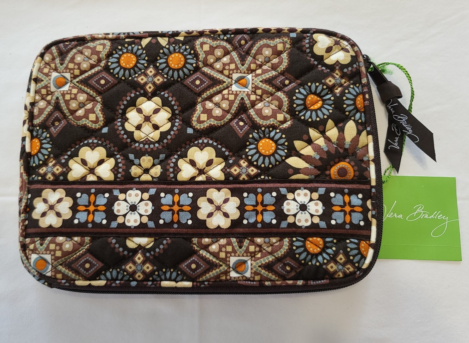 Vera Bradley Canyon eReader eBook Sleeve 8.5x6.5 Padded Zip Catch All Pouch N65