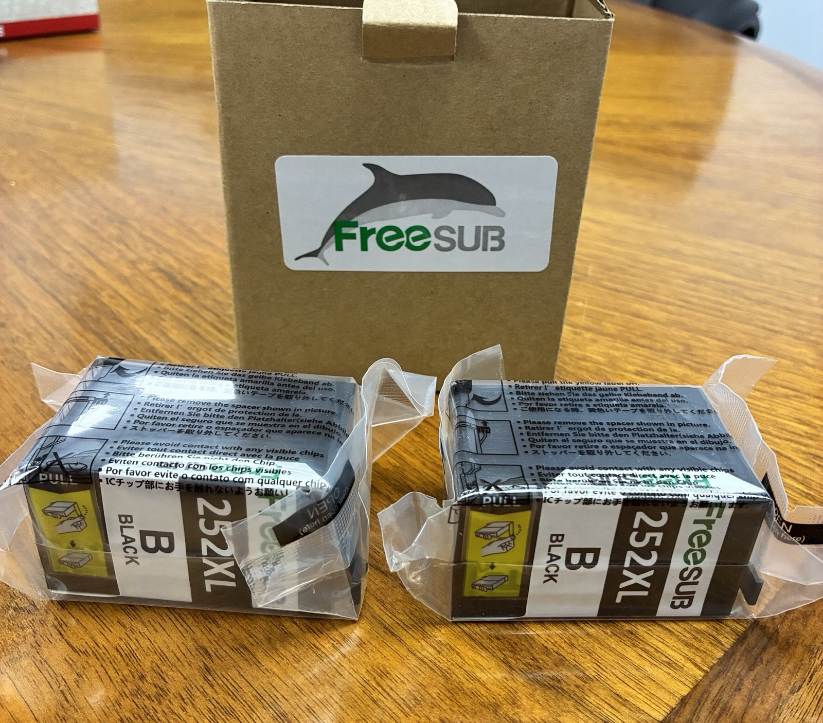 FreeSUB 252XL XL Black Compatible Inkjet Ink Cartridge For Epson WF-7610 WF-7620
