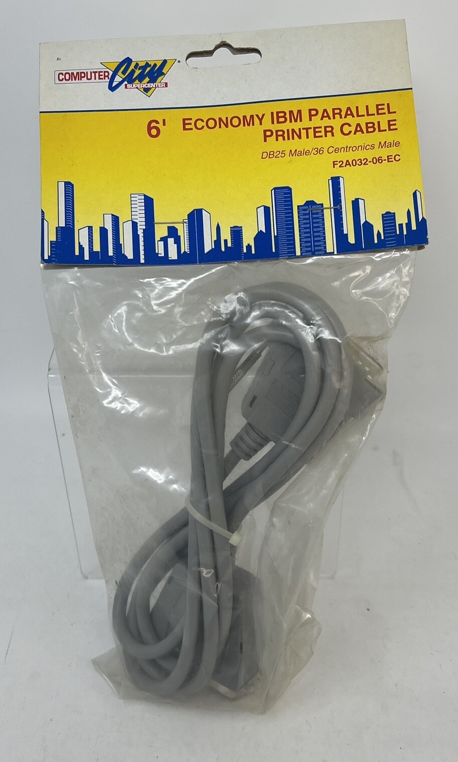 Computer City Economy IBM Parallel Printer Cable F2A032-06-EC NEW SEALED 