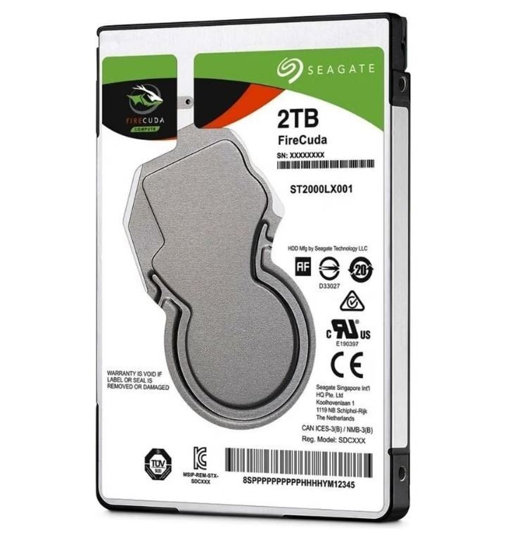 Seagate 2TB Firecuda ST2000LX001 8GB NAND SATA 2.5" SSHD Hybrid Drive