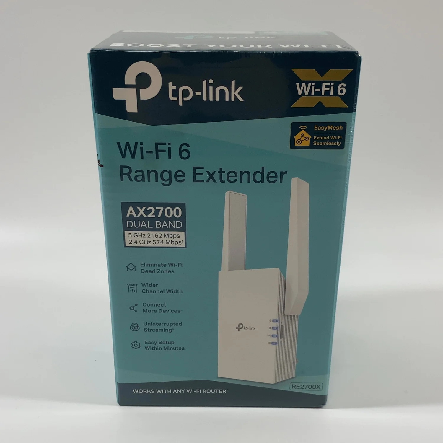New tp-link Wi-Fi 6 Range Extender AX2700 Dual Band RE2700X