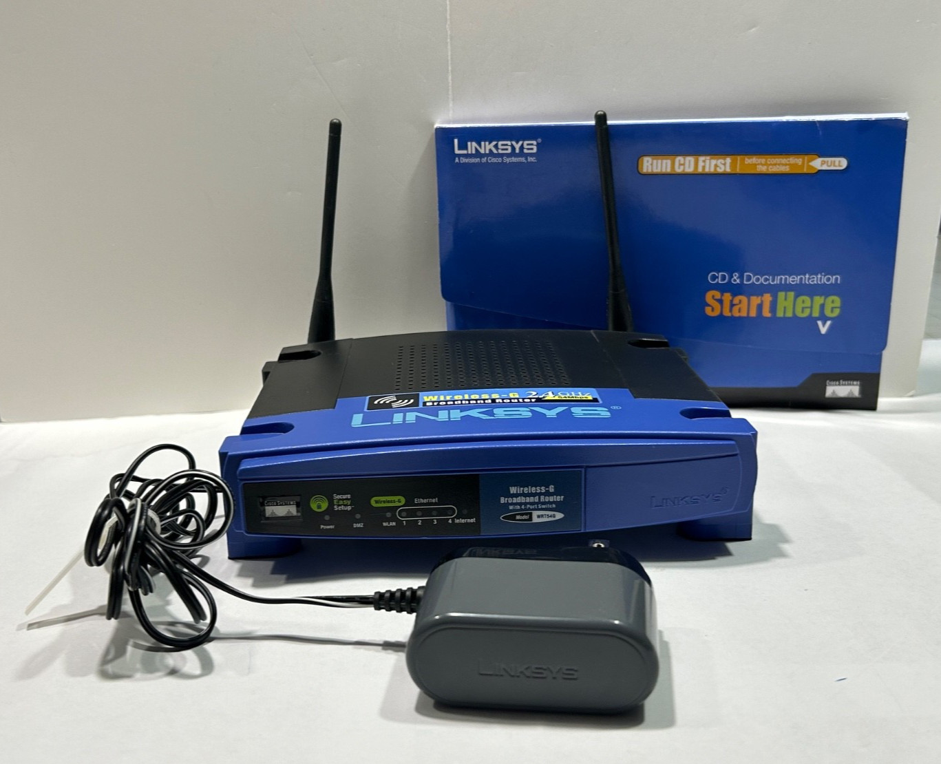 LINKSYS Wireless-G 2.4 GHz 54Mbps Broadband Router 4-Port. Model WRT54G  TESTED