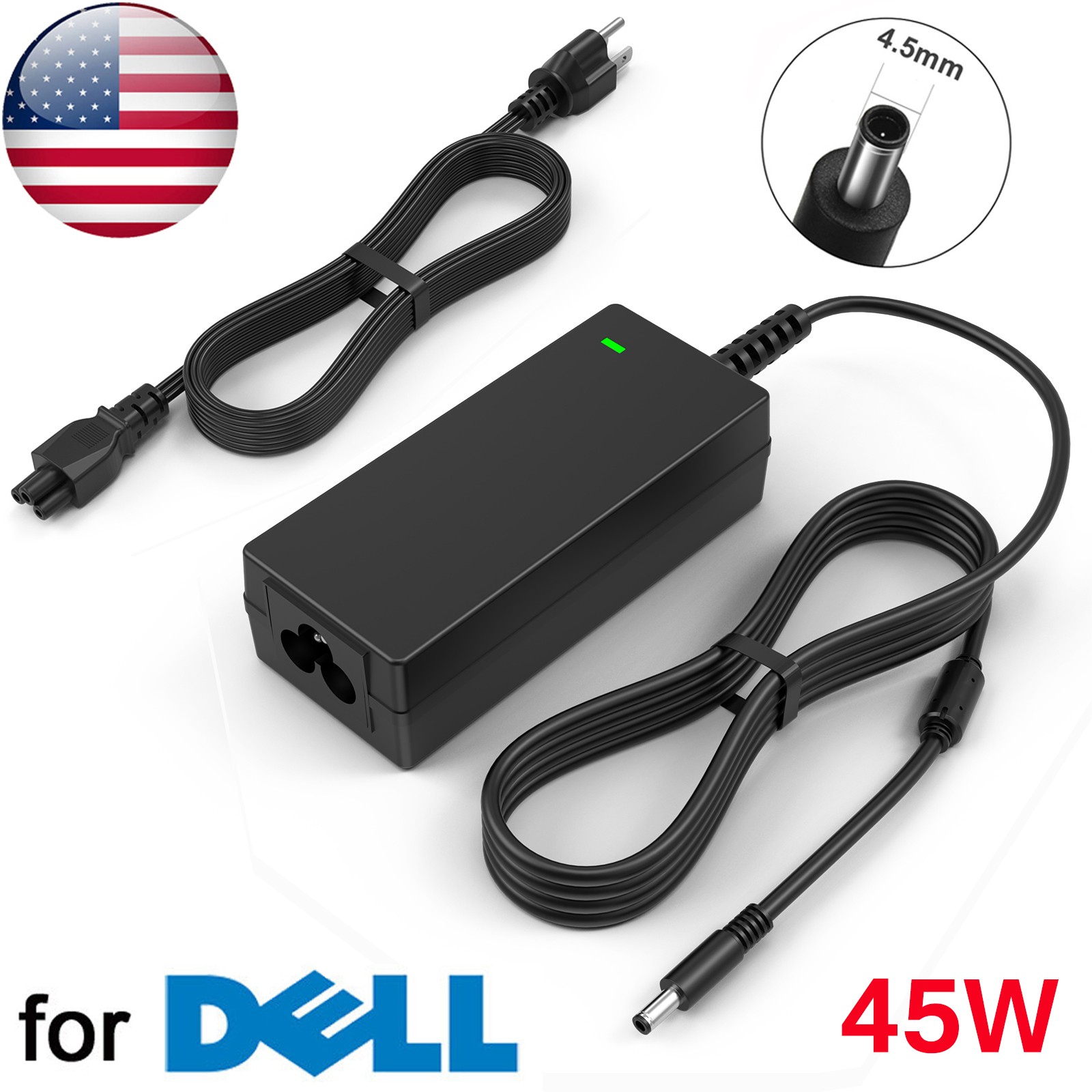 45W Adapter Charger For Dell Inspiron 15 3551 5555 5558 5559 7558 4.5*3.0mm US