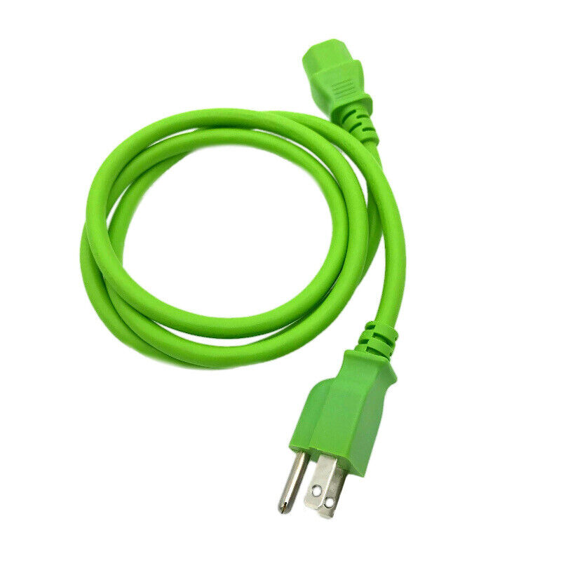 4\' Green AC Cable for DELL UP3216Q UP2715K UP2716D UP2516D U3415W U2417HJ
