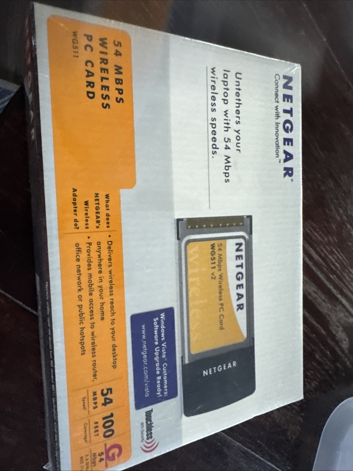 Netgear 54 Mbps Wireless PC Card WG511 V2 NOS/Sealed~2006 Vintage