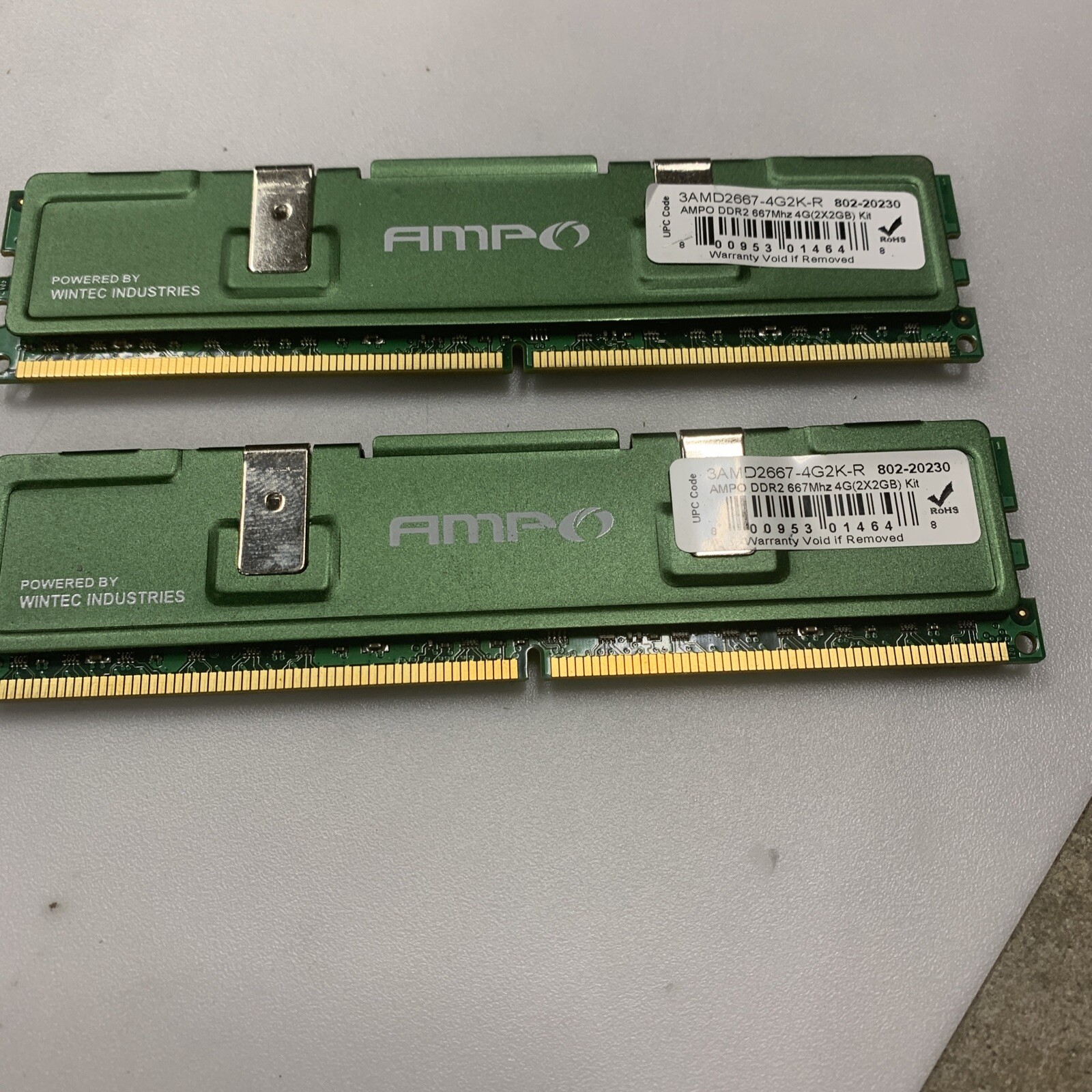 Amp0 Wintec 2x2Gb=4 667Mhz  DDR2 Desktop Memory RAM Set