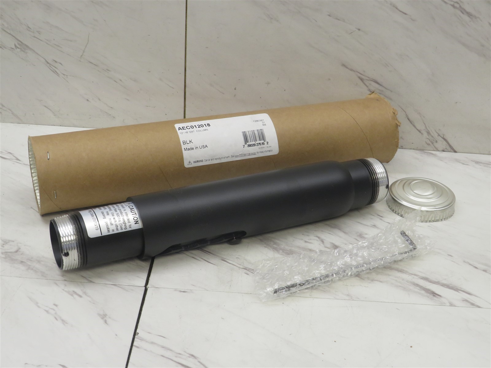 NEW Peerless-AV AEC012018 12-18" Adjustable Ceiling Mount Extension Column