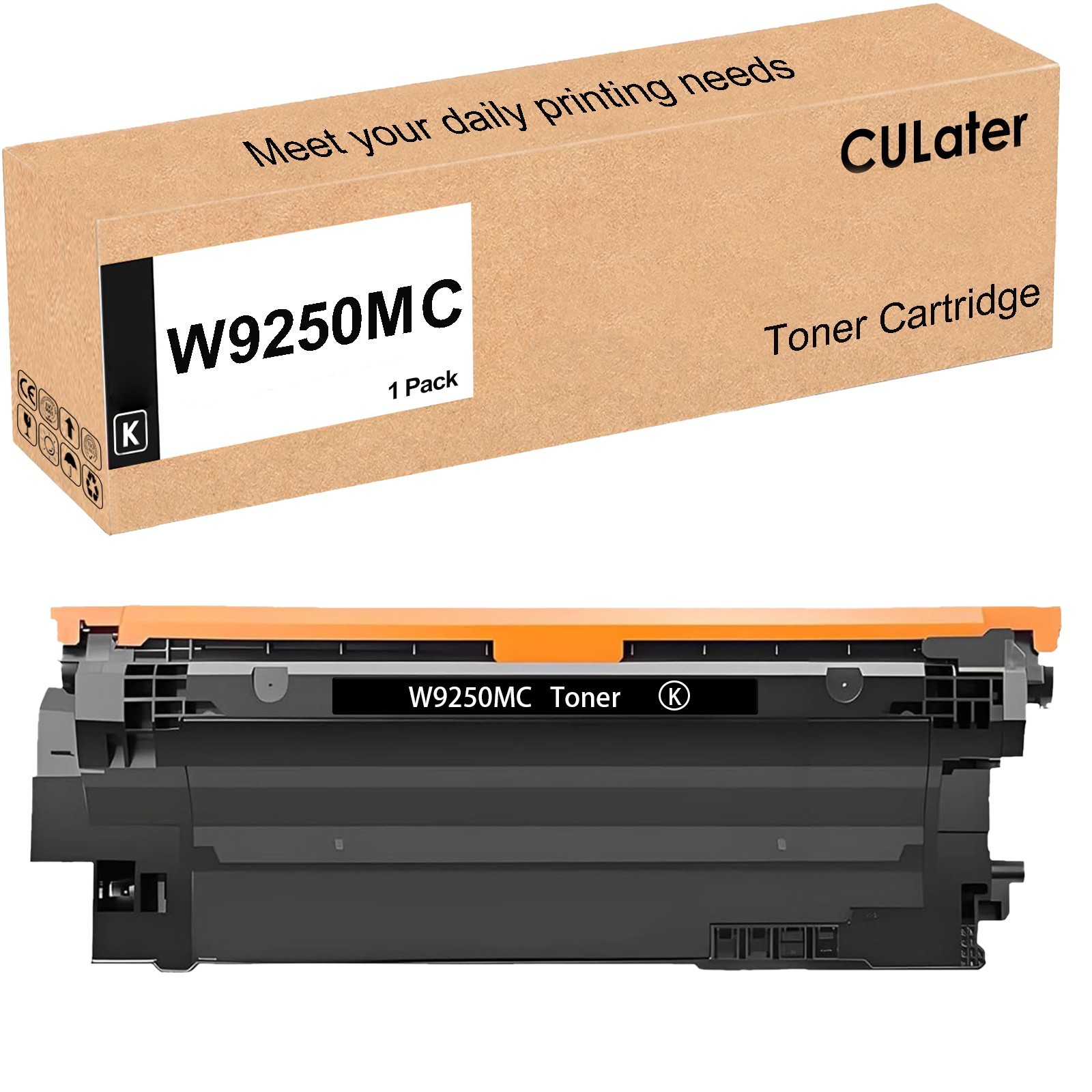 1 Pack W9250MC Black Toner Cartridge for HP Enterprise Flow MFP X57945dn Printer