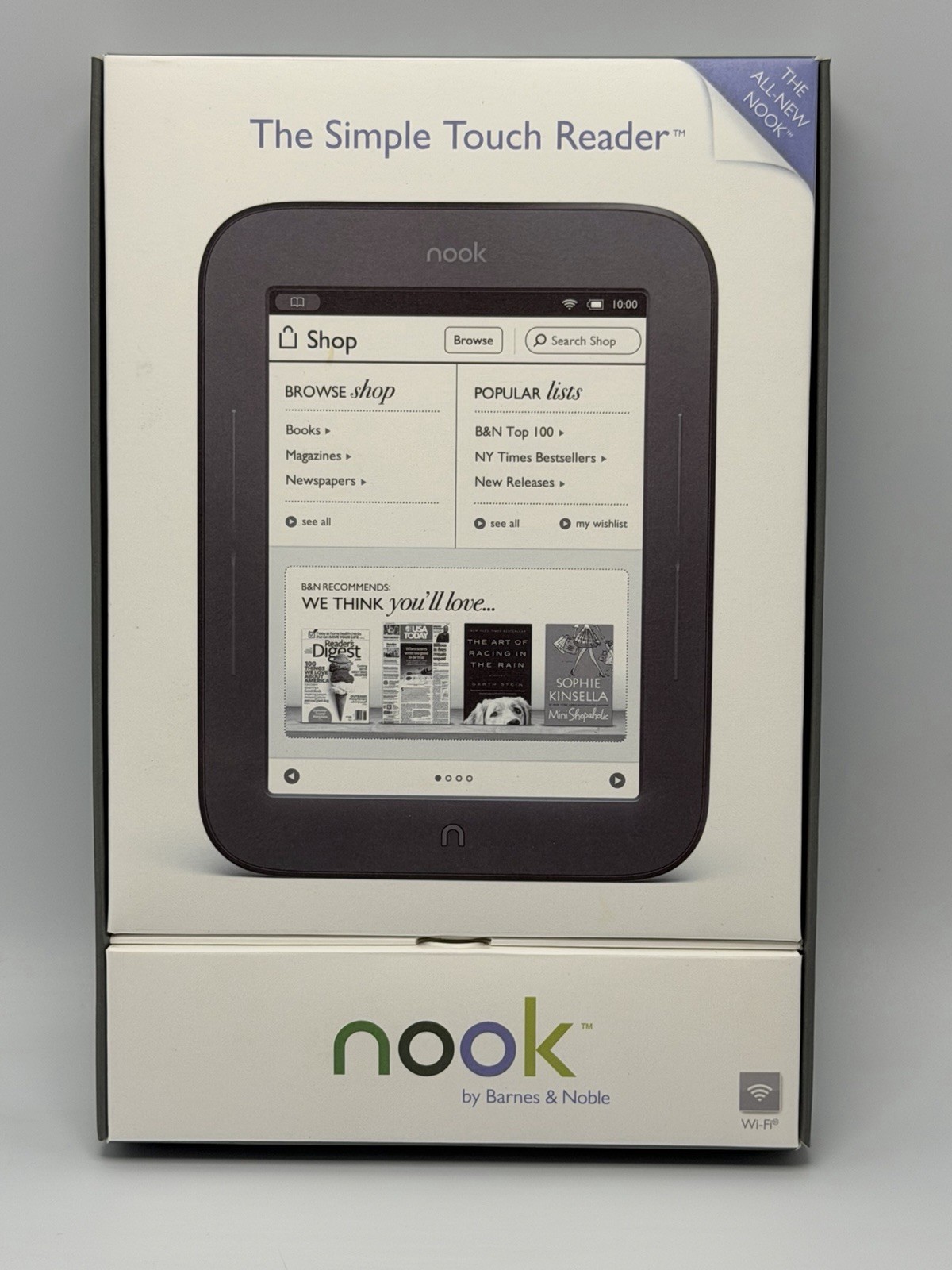 New Barnes & Noble NOOK Simple Touch BNRV300 eReader 2011 Original Box As-is