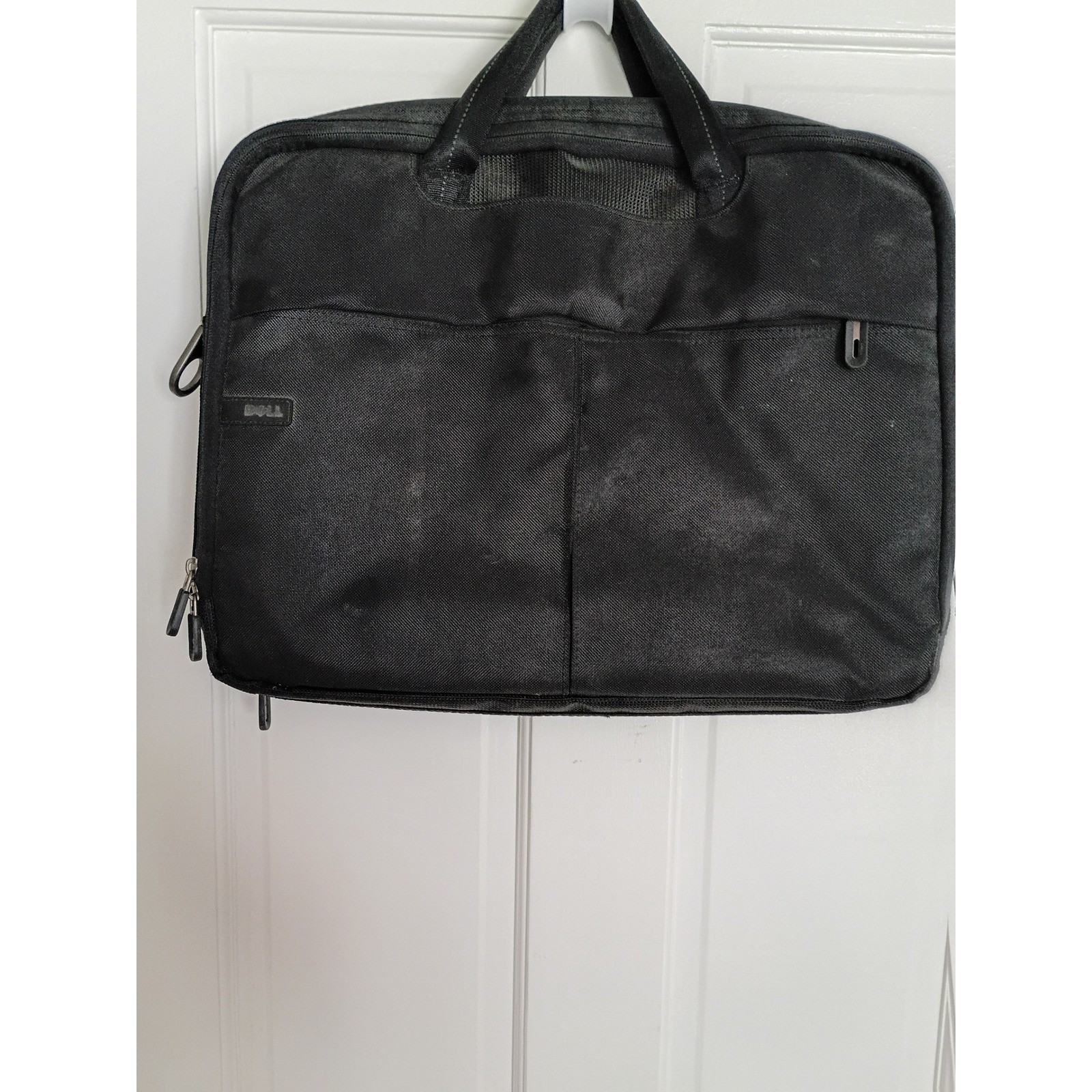 Dell Black Nylon Laptop Messenger Bag Briefcase Padded Case with Organizer