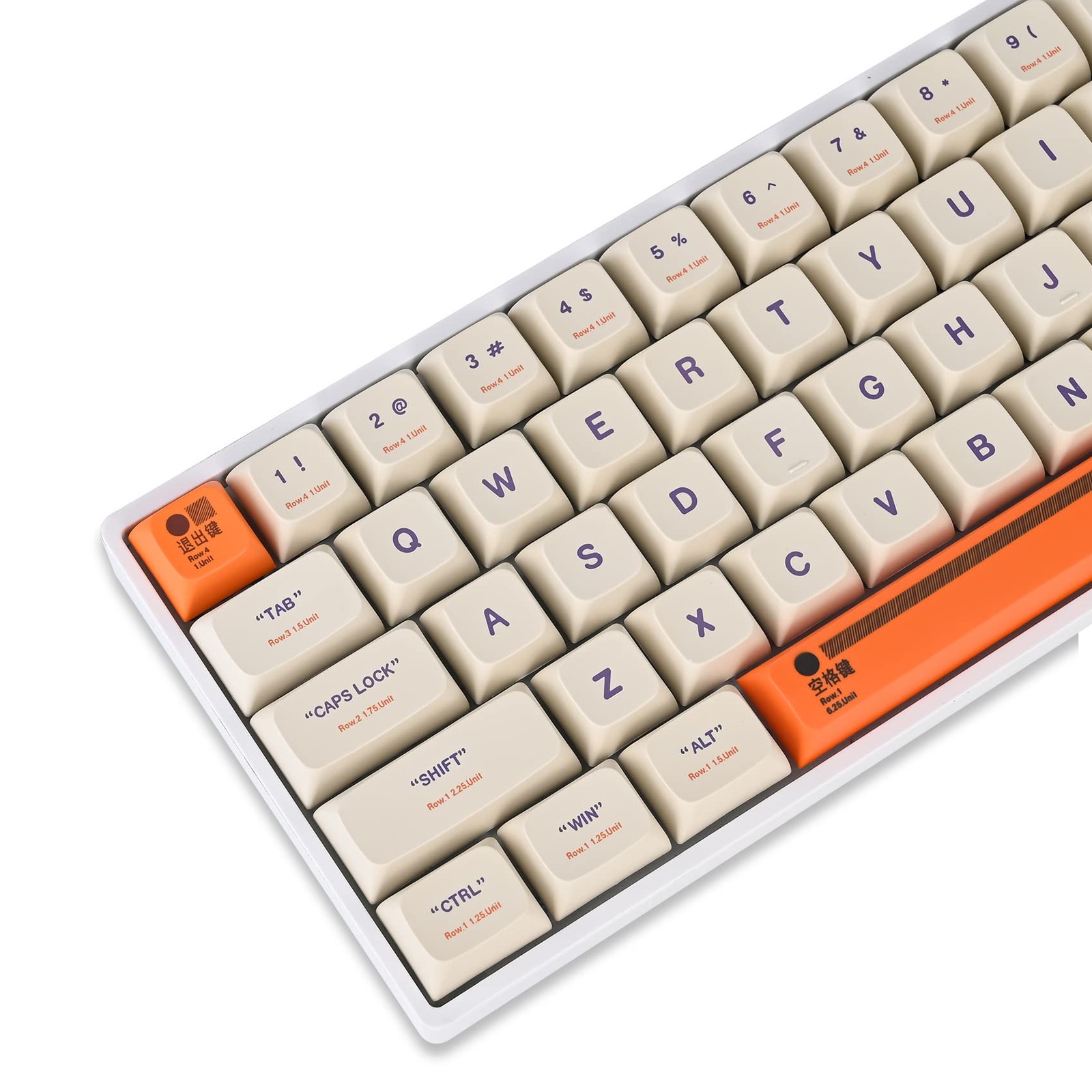 142Key XDA Profile Retro Plastic Theme Keycaps For 60% 65% 100% Cherry MX